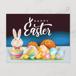 Basketball Happy Paasvakantie voor speler Feestdagenkaart