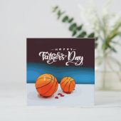 Basketball Happy Vaderdag met Two Balls Dad (Staand voorkant)