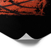 Basketball Heart Happy Valentijnsdag Basketball Poster (Hoek)