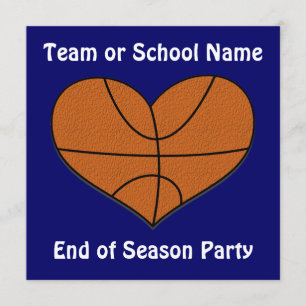 Basketball Heart Invitation Kaart