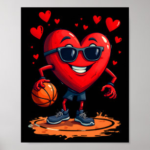 Basketball Heart - Liefde en hoepels voor design Poster