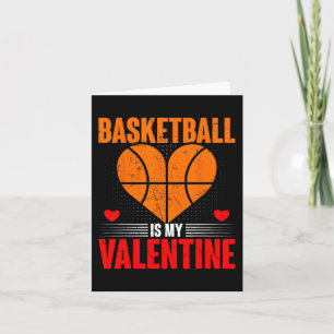 Basketball Heart Love Valentijnsdag Sport Player Kaart