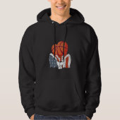 Basketball heart Player with American Flag Hoodie (Voorkant)