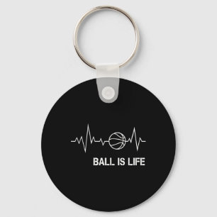 Basketball Heartbeat Big Balls My Life Baller Play Sleutelhanger