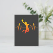 Basketball Heartbeat Pulse Briefkaart (Staand voorkant)