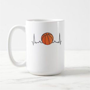 Basketball Heartbeat-sportgeschenken Koffiemok