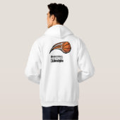 Basketball hoody with front and back quote    (Achterkant volledig)