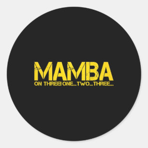 BASKETBALL HOOP CHAMPION MAMBA OP DRIE MOTIVATIE RONDE STICKER