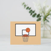 Basketball Hoop Feestdagenkaart (Staand voorkant)