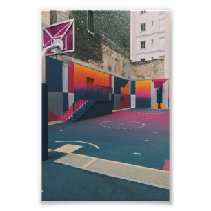 Basketball Hoop Foto Afdruk