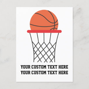 Basketball Hoop gepersonaliseerd Briefkaart