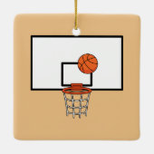 Basketball Hoop Keramisch Ornament (Achterkant)