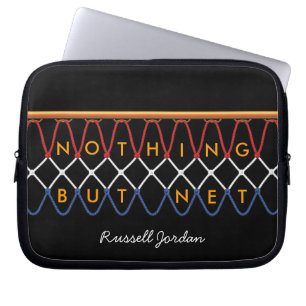 Basketball Hoop Net_autografiestijl Laptop Sleeve