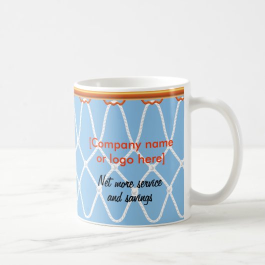 Basketball Hoop Net_blue_corporate promo Koffiemok (Rechts)