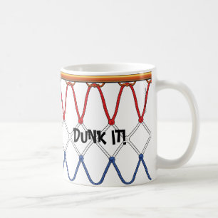 Basketball Hoop Net_red white blue_Dunk It Koffiemok