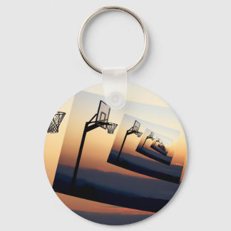 Basketball Hoop Silhouette Sleutelhanger