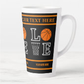 Basketball Hoops, Basketball Player Gift Latte Mok (Rechts)