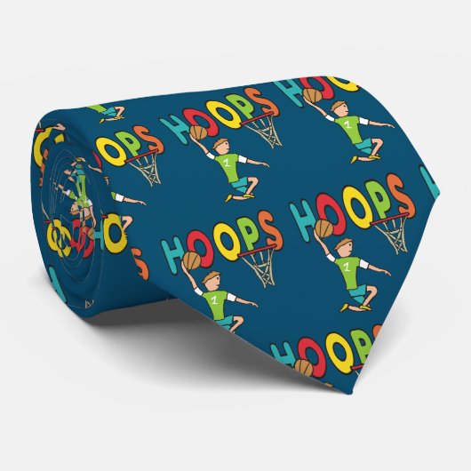 Basketball Hoops Stropdas (Opgerold)
