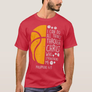 Basketball i kan dingen doen die Verse God Jezus G T-shirt