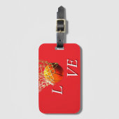 Basketball I Love Bagagelabel (Voorkant (verticaal))