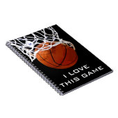 Basketball I Love Ce Carnet De Jeu (Côté Droit)