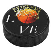 Basketball I Love Hockey Puck (3/4)