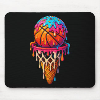 Basketball Ice Cream Drip For Boys Girls Youth Bas Muismat