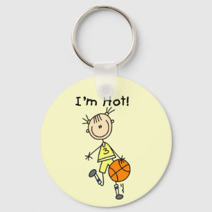 Basketball Ik ben Hot T-shirts en Gifts Sleutelhanger