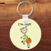 Basketball Ik ben Hot T-shirts en Gifts Sleutelhanger (Voorkant)