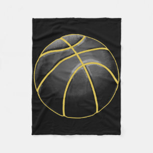 Basketball Illustratie Black Gold Ball Design Str Fleece Deken