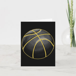 Basketball Illustratie Black Gold Ball Design Str Kaart