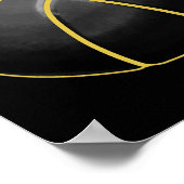 Basketball Illustratie Black Gold Ball Design Str Poster (Hoek)