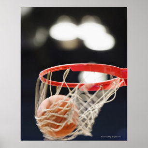 Basketball in de mand. poster