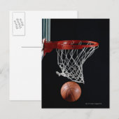 Basketball in Hoop Briefkaart (Voorkant / Achterkant)