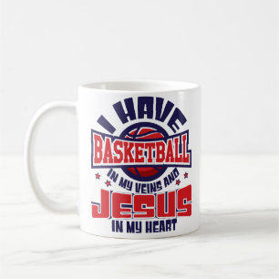 Basketball in mijn zegen Jezus in mijn hart Mok