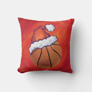 Basketball in Santa Hat Kussen