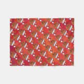 Basketball in Santa Hat Pattern Fleece Deken (Voorkant (Horizontaal))