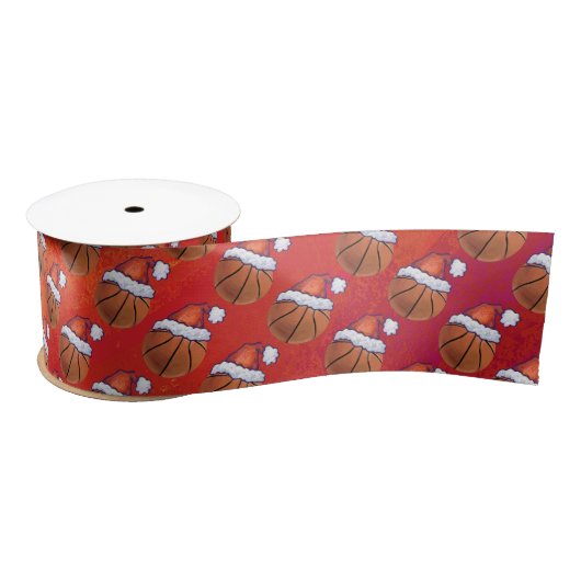 Basketball in Santa Hat Pattern Lint (Spoel)