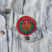 Basketball Inside Kerstmis Ronde Button 7,6 Cm (In situ)