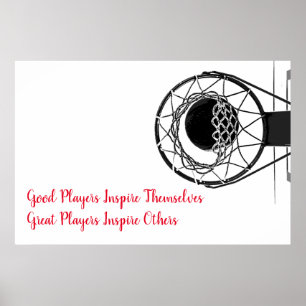 Basketball Inspirerend Citaat Inspire Spelers Poster