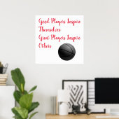 Basketball Inspirerend Quote Inspire Player Poster (Thuiskantoor)