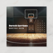 Basketball Instructor | Coach | Trainer Vierkante Visitekaartje (Voorkant)