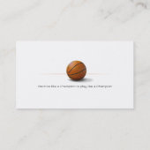 Basketball Instructor | Coach | Trainer Visitekaartje (Achterkant)