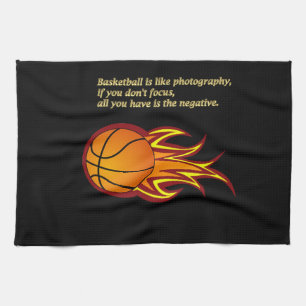 Basketball is als handdoeken voor fotografie 
