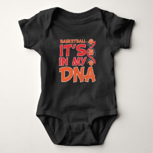 Basketball is in mijn DNA Player Coach Team Sport Romper