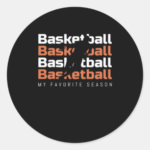 Basketball is mijn favoriete Seizoen Basketball Ronde Sticker