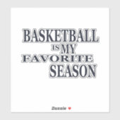 Basketball is mijn favoriete seizoen sticker (Vel)