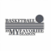 Basketball is mijn favoriete seizoen sticker (Voorkant)