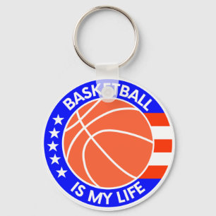 Basketball is mijn leven - White player cadeauidee Sleutelhanger