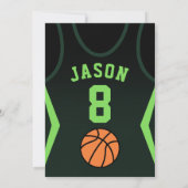 Basketball Jersey Invitation d'anniversaire (Dos)